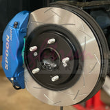 Honda S2000 DBA 4000 Series Front and Rear Slotted Rotors with Spoon Sport 4-Pot Monoblock brake calipers 