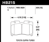 Mk4 Supra brake pads Hawk HPS JZA80 