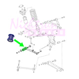 MK3 Supra Rear suspension diagram showing forward lateral link inner pickup point highlighted with arrow showing install location of aftermarket replacement

mk3 supra, ma70 supra, jza70, ga70, a70, superpro bushings, nightrun garage, poly bushings, toyota supra, bushing upgrade 